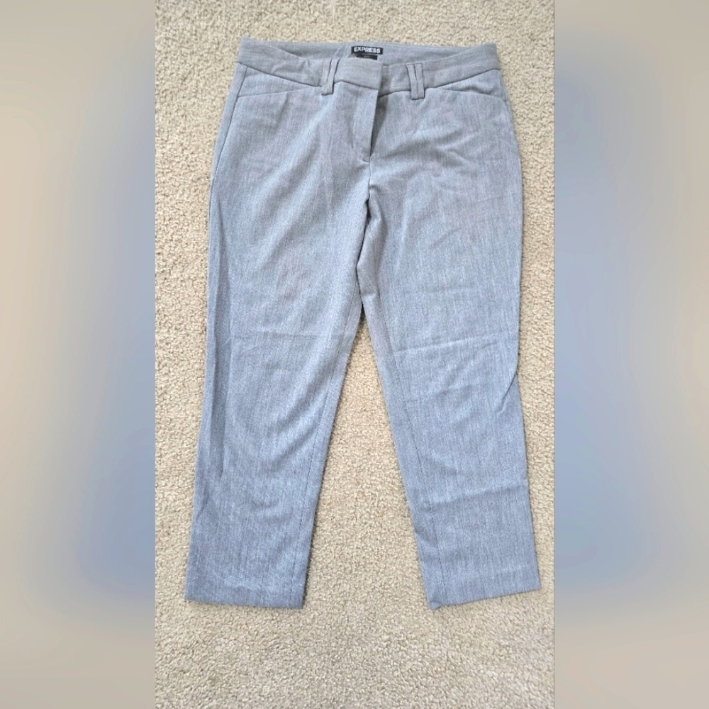 Express Editor Gray Cropped Dress Pants Size 6